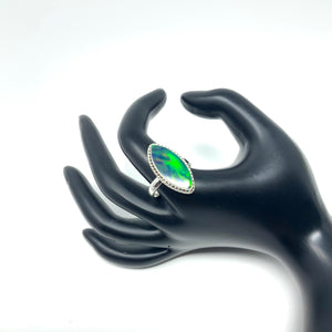 Green Aura Opal Ring, size 11