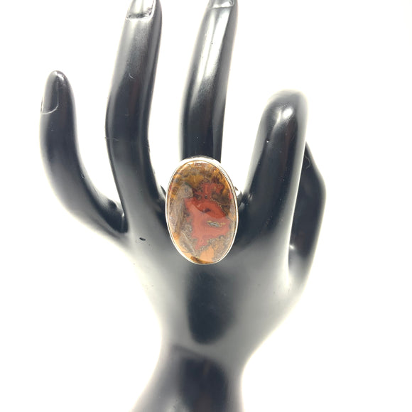 Sea Agate Ring, size 8