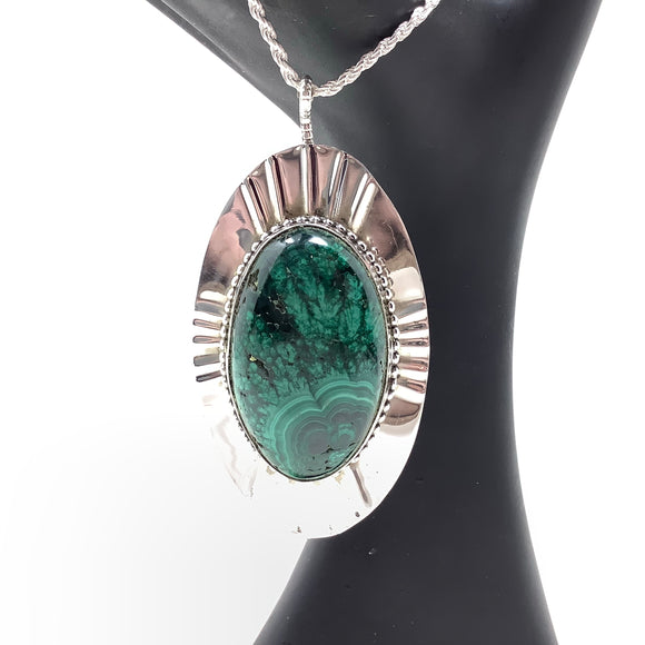 Fern Malachite Pendant