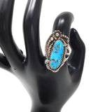 Ornate Turquoise Ring, size 8.5