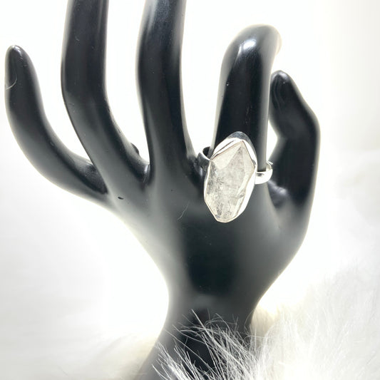 Herkimer Diamond Ring, size 10