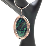 Lace Azurite Malachite Pendant