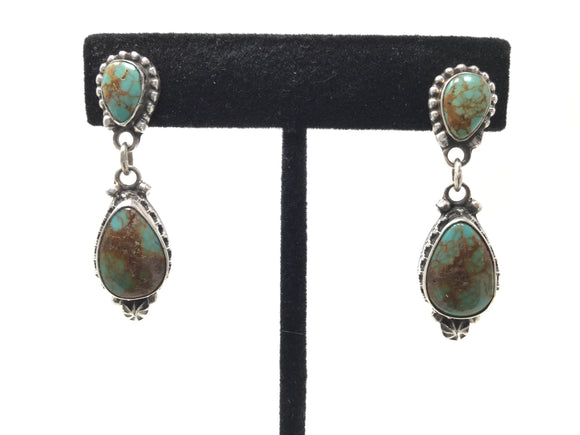 Turquoise Dangle Post Earrings