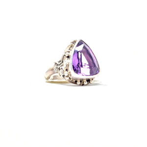 Large Natural Amethyst Ring, size 8