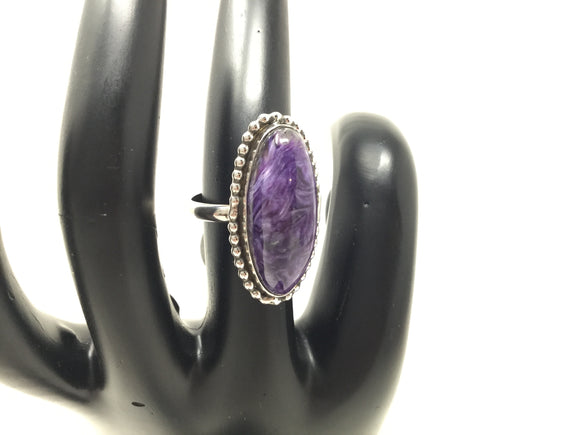 Grade AA Charoite Ring, size 6