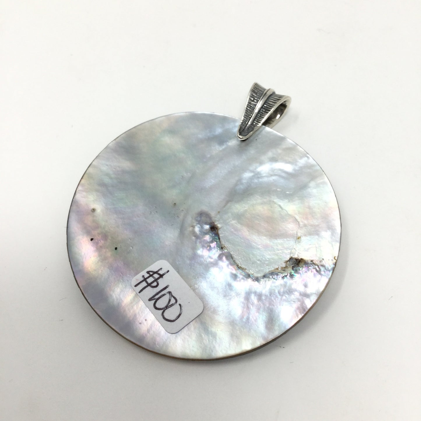 Gustav Klimt Abalone Shell Pendant