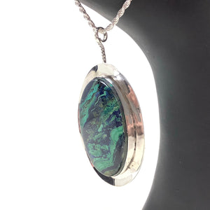 Lace Azurite Malachite Pendant