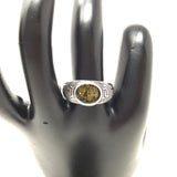 Green Amber Ring, size 6