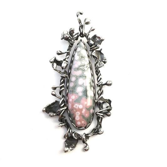 Ocean Jasper Brutalist Pendant