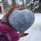 Large Blue Calcite Heart