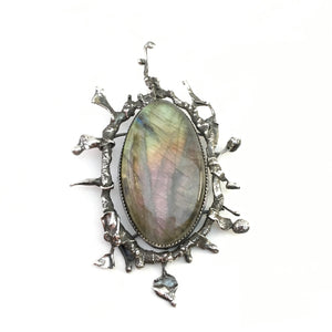 Labradorite Brutalist Pendant