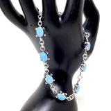 Blue Opal Turtle Tennis Bracelet