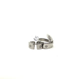 Cubic Zirconia Stainless Steel Ring, sizes 7 & 8