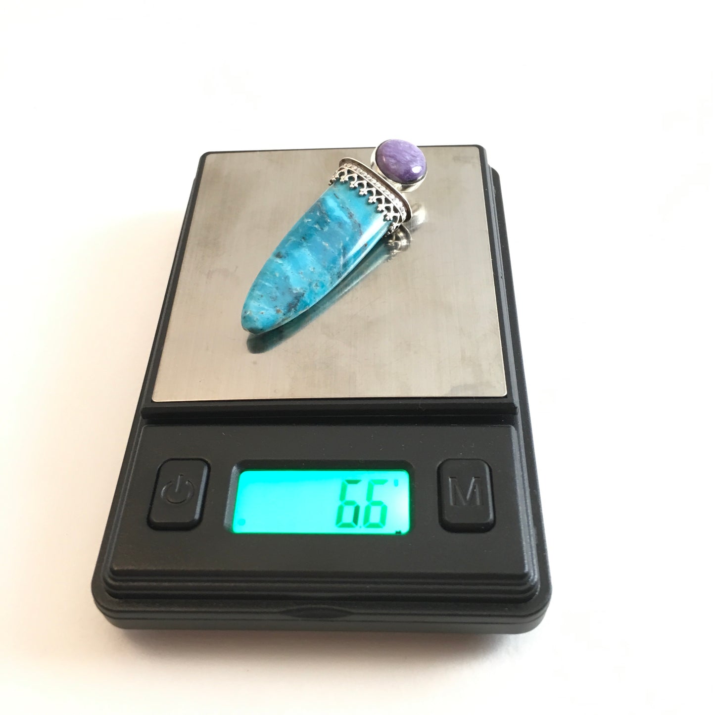 Charoite and Nacozari Turquoise Pendant