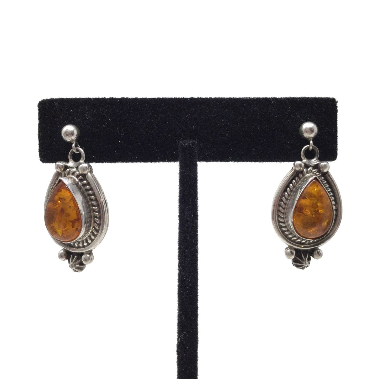 Bright Natural Amber Necklace and Earrings Set