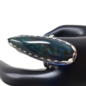 Mother of Pearl Obsidian Talon Ring, size 10