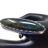 Mother of Pearl Obsidian Ring, size 9