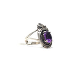 Dainty Yet Detailed Amethyst Ring, size 8.5