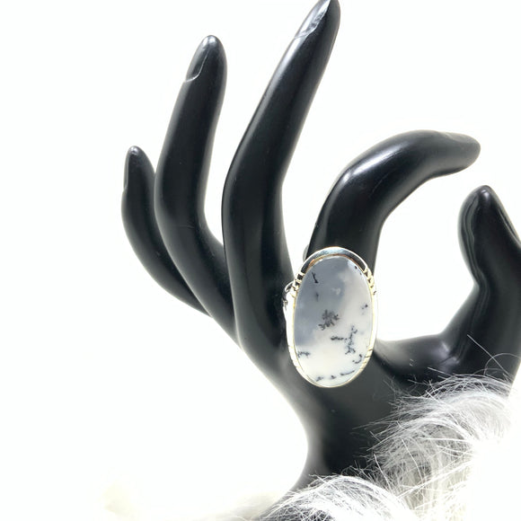 Dendrite Opal Ring, size 8