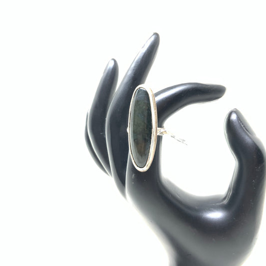 Mother of Pearl Obsidian Ring, size 6