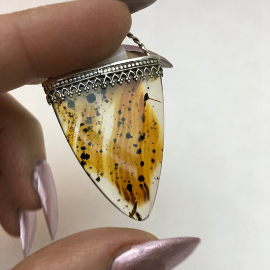 Small Montana Agate Pendant
