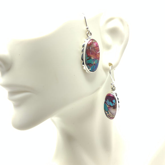 Rainbow Mojave Turquoise Earrings