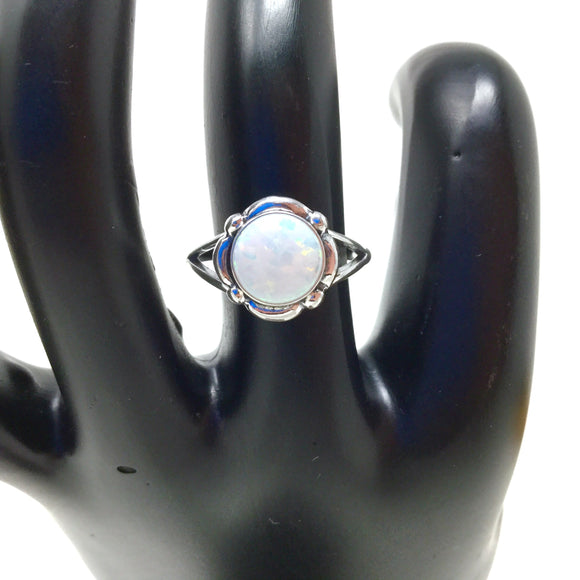 Round Opal Ring, sizes 6.5-10