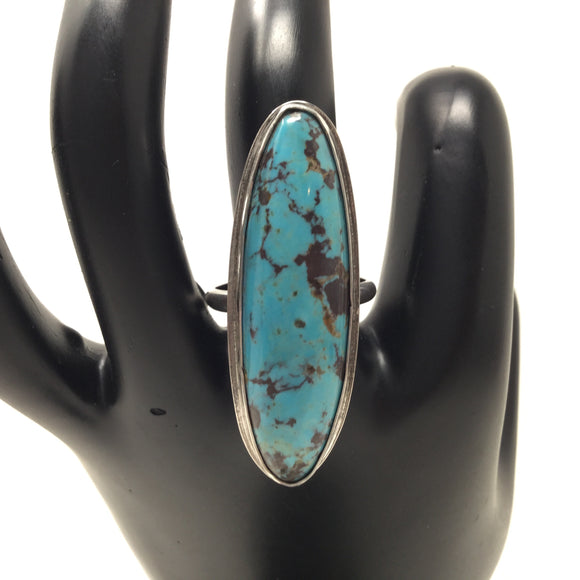 Bisbee Turquoise Shield Ring, size 8
