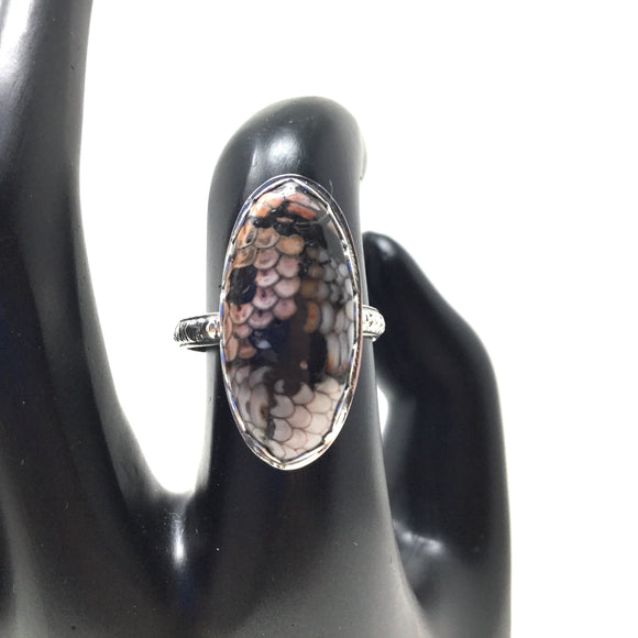 Rattlesnake Coral Ring, size 7