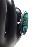 Azurite Malachite Lace Ring, size 8