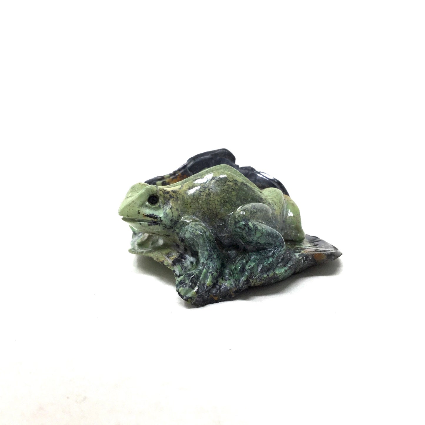 Carved Hubei Turquoise Frog