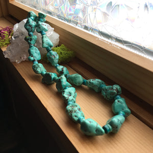 Large Chunky Turquoise Necklace