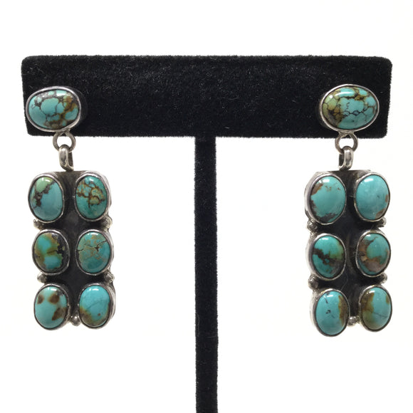 Multistone Turquoise Post Earrings