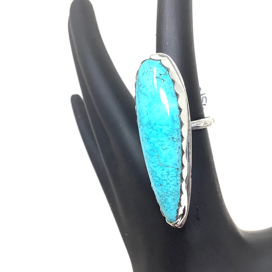 Chinese Turquoise Talon Ring, size 9