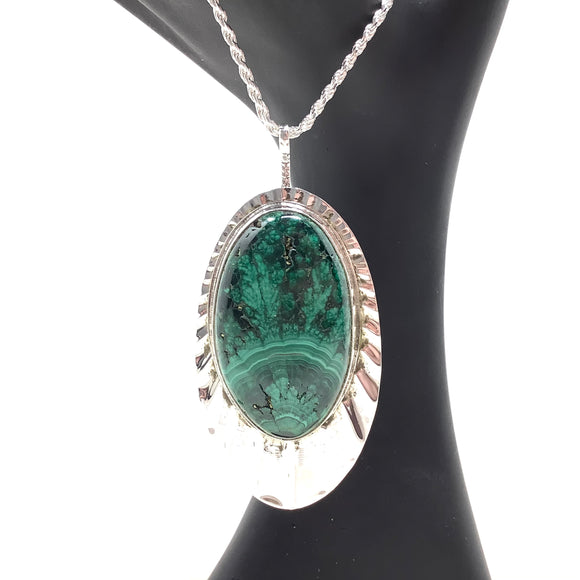 Fern Malachite Pendant