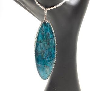 Lace Azurite Malachite Pendant