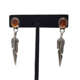 Baltic Amber Feather Earrings