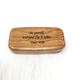 Cherry Wood Slider Boxes with Laser Engraved Quote