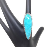 Chinese Turquoise Talon Ring, size 9