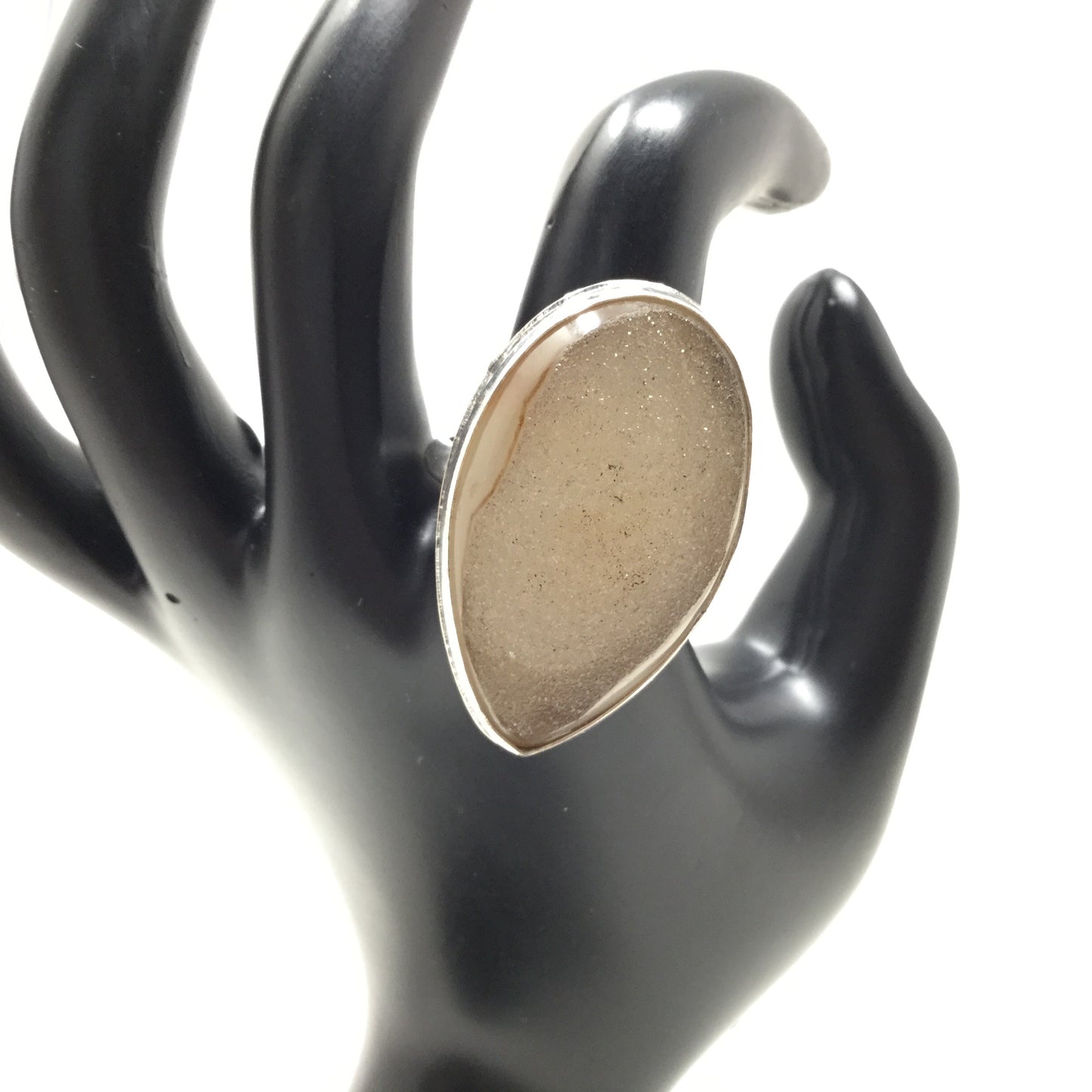 Druzy Quartz Ring, size 10