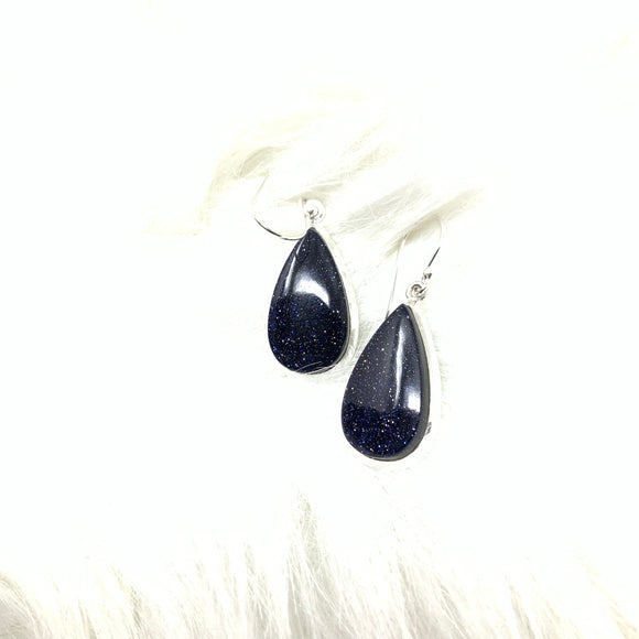 Blue Goldstone Earrings