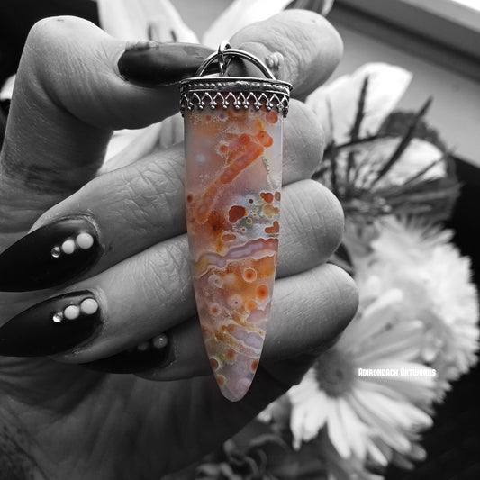 Ocean Jasper Tongue Pendant