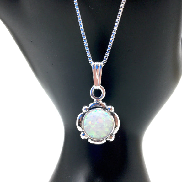 Shadowbox Opal Pendant with Chain