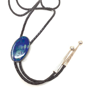 Azurite Malachite Bolo Tie