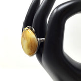 Butterscotch Amber Statement Ring, size 7