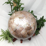 Large Inlaid Pink Mother of Pearl Sphere