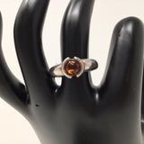 Amber Ring with Bold Band, sizes 7.5 & 8