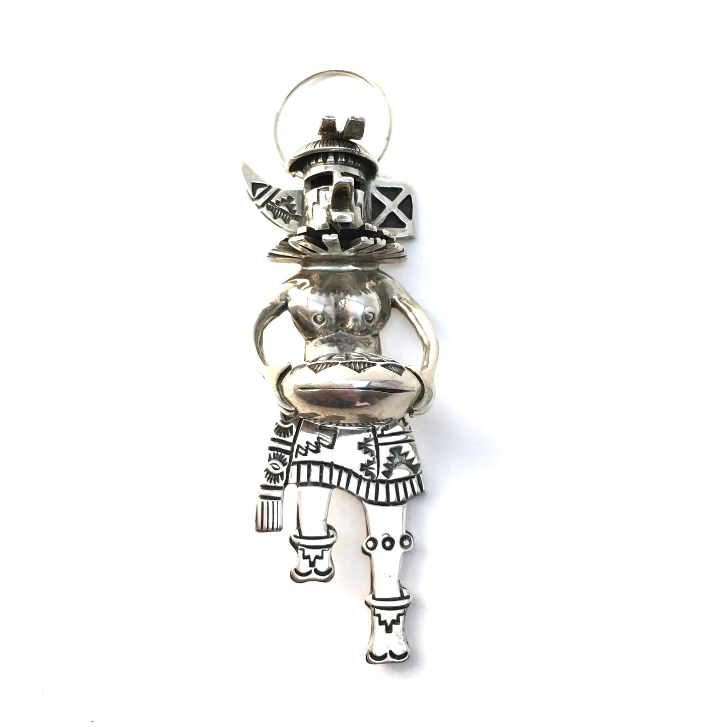 Rare OOAK Hopi Signed Kachina Pendant/Pin