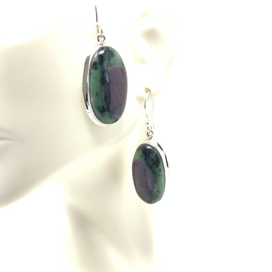 Ruby Zoisite Earrings