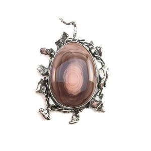 Imperial Orbicular Jasper Brutalist Pendant